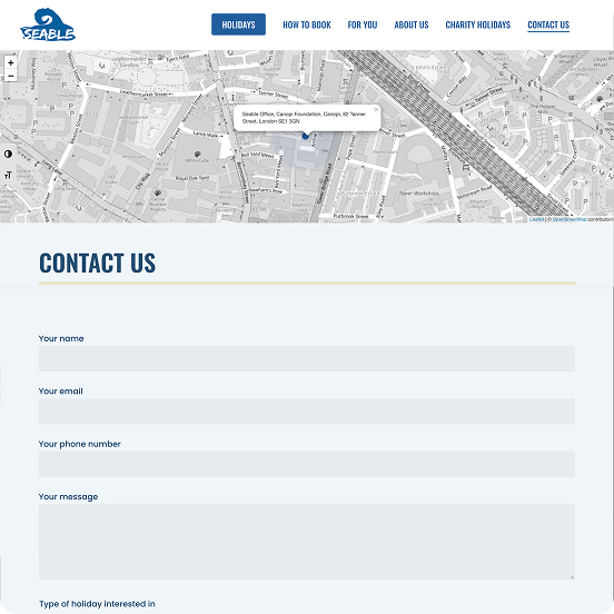 Contact page