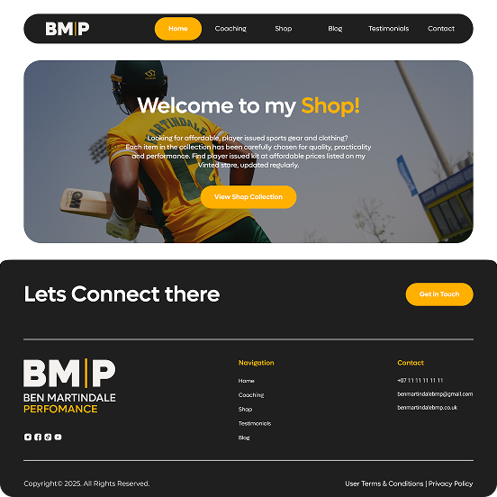 Shop page