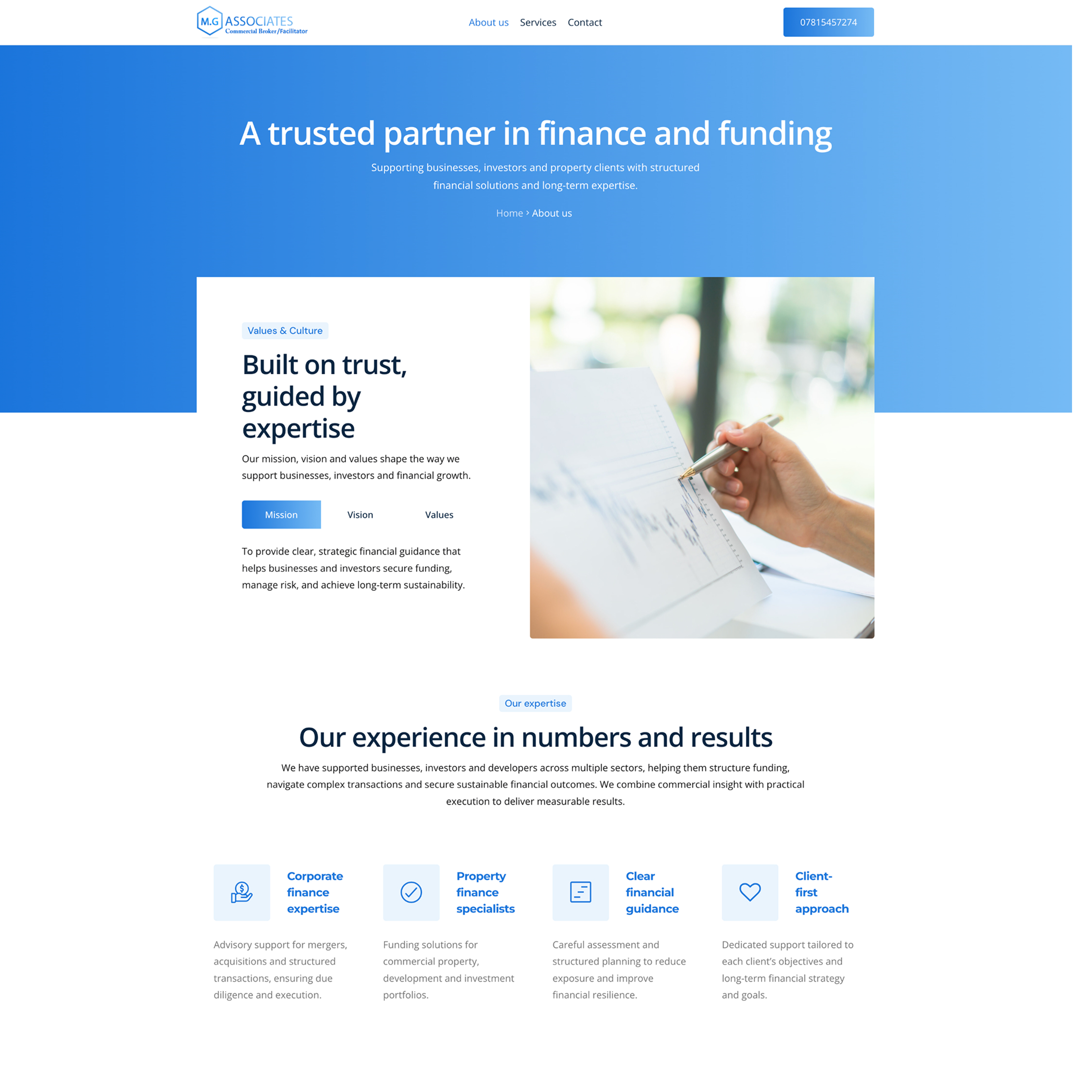 About us page